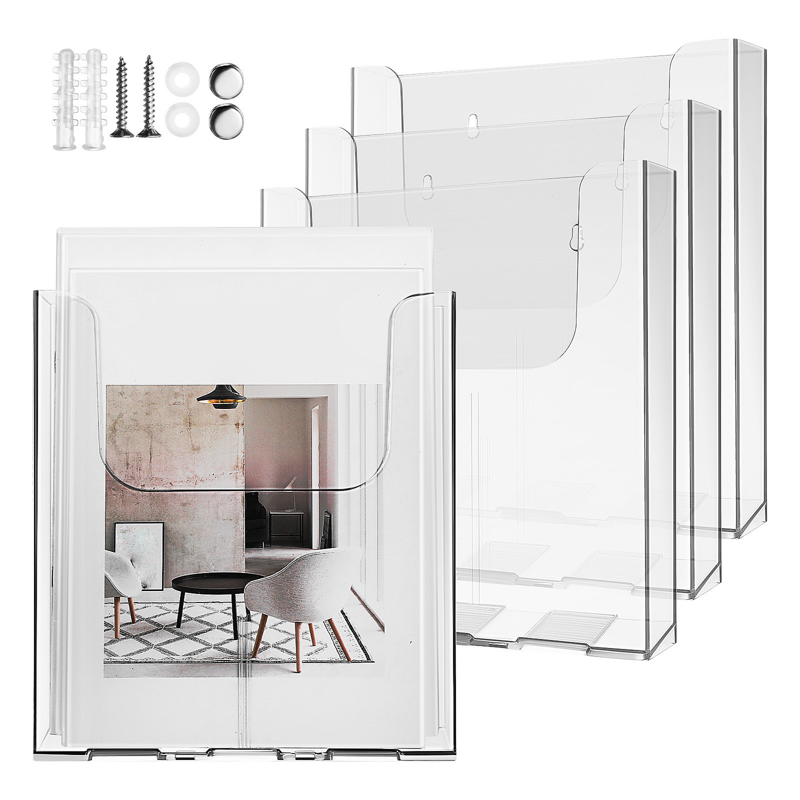 4Pcs Acrylic Wall Mounted Docu - огляд і ціна Document Holder Stand