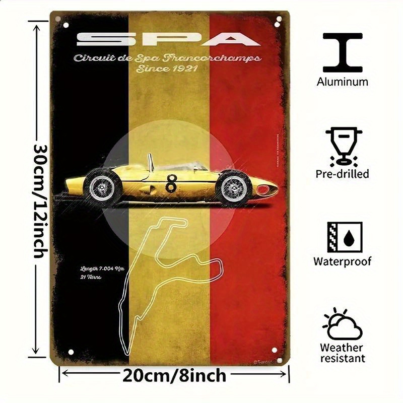metal Racing Car Sign - Spa Ra - огляд і ціна Home Office Or